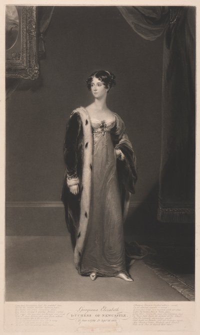 Georgiana Elizabeth Duchessa di Newcastle da Samuel William Reynolds