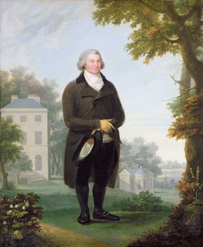 Gentiluomo nei giardini della sua casa da Samuel de Wilde