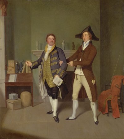 John Quick e John Fawcett in The Way to Get Married di Thomas Moreton, 1796 da Samuel de Wilde