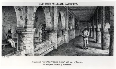 Vecchio Fort William, Calcutta, con una vista congetturale del 