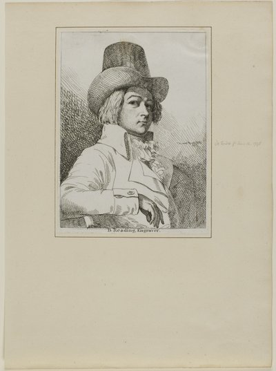 Ritratto di B. Reading, incisore da Samuel de Wilde