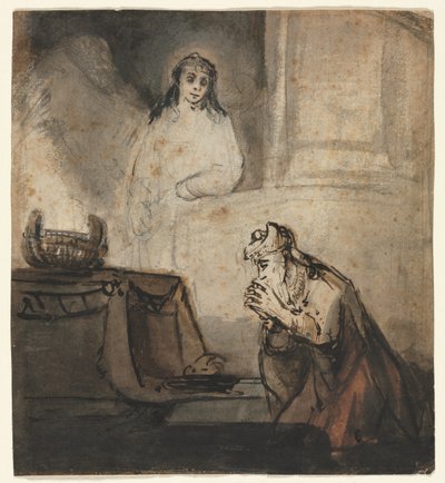 Angelo che appare a Zaccaria, terzo quarto del 1600 da Samuel van Hoogstraten