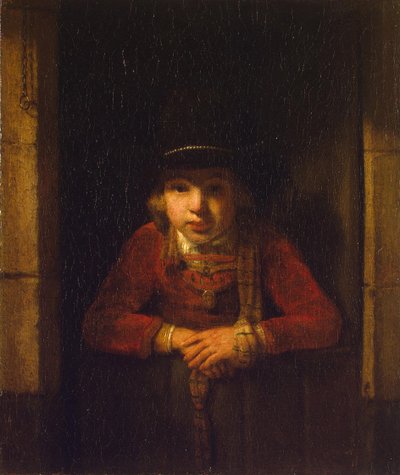 Ragazzo che guarda attraverso la finestra, c.1647 da Samuel van Hoogstraten