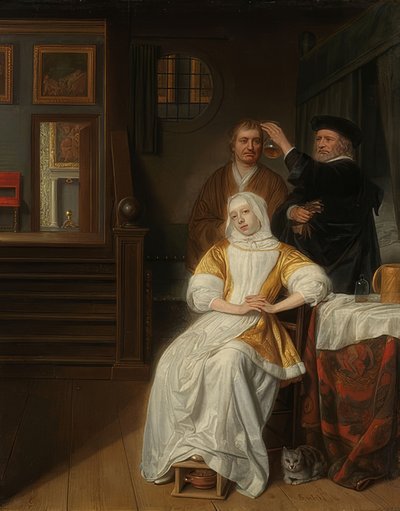 La dama anemica. 1660-78 da Samuel van Hoogstraten
