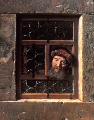Uomo alla finestra, 1653 da Samuel van Hoogstraten