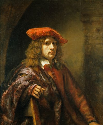 Ritratto di un giovane con un berretto rosso da Samuel van Hoogstraten
