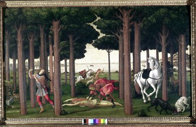Dal Decamerone di Boccaccio; Storie di Nastagio degli Onesti (secondo episodio) da Sandro (1444/5 1510) Botticelli