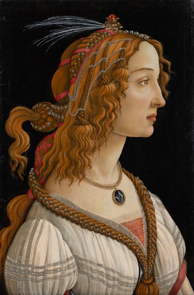 Ritratto idealizzato di una dama (Ritratto di Simonetta Vespucci come ninfa), c.1480-85 da Sandro (1444/5 1510) Botticelli