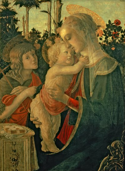 Madonna col Bambino e San Giovanni Battista da Sandro Botticelli