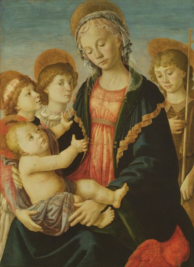 La Vergine e il Bambino con Due Angeli e San Giovanni Battista, c.1470 da Sandro Botticelli