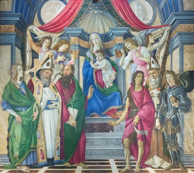 Madonna e Bambino in trono con santi da Sandro Botticelli