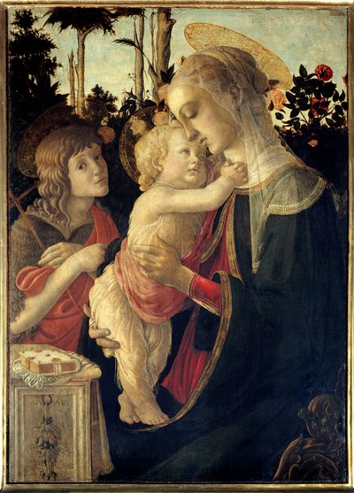 La Vergine e il Bambino Gesù con il giovane San Giovanni Battista da Sandro Botticelli