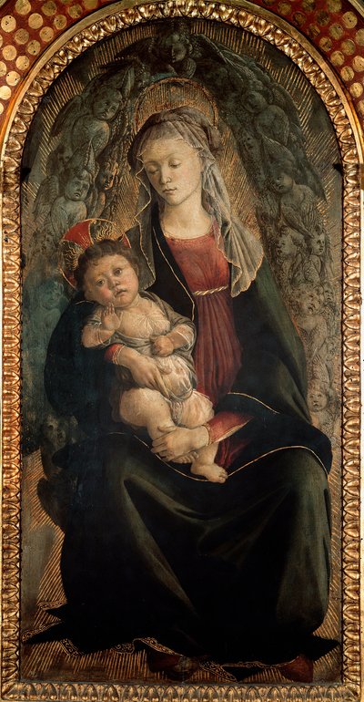 Vergine e Bambino in gloria circondati da angeli serafini (dettaglio) da Sandro Botticelli