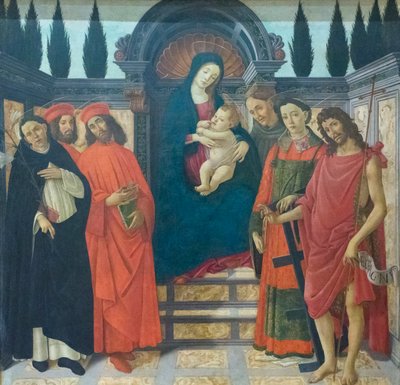 Madonna col Bambino e santi da Sandro (and workshop) Botticelli