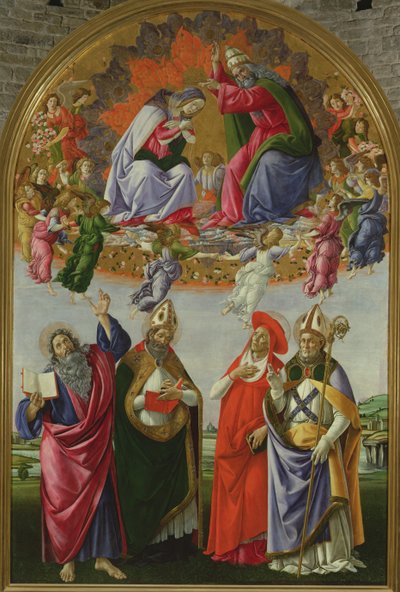 Incoronazione della Vergine (Pala di San Marco), 1490-92 da Sandro Botticelli