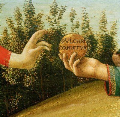 Il giudizio di Paride (mani con mela) da Sandro Botticelli