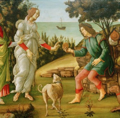Il giudizio di Paride (Venere e Paride) da Sandro Botticelli
