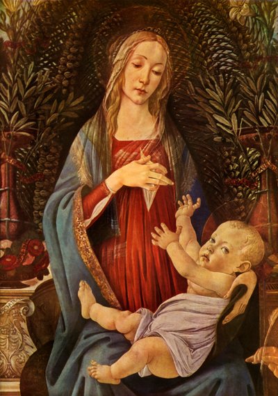 Dettaglio da Madonna col Bambino con entrambi i Santi Giovanni, 1485, 1937 da Sandro Botticelli