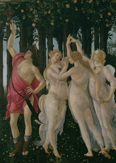 Le Tre Grazie e Mercurio (dettaglio dalla Primavera) da Sandro Botticelli