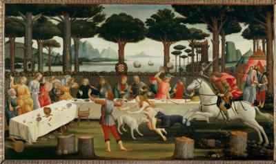 La storia di Nastagio degli Onesti III da Sandro Botticelli
