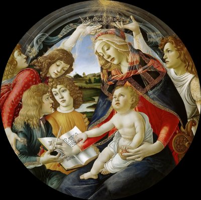 Italian: Madonna del Magnificat Madonna of the Magnificat da Sandro Botticelli