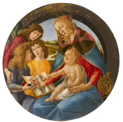 Italian: Madonna del Magnificat Madonna of the Magnificat da Sandro Botticelli
