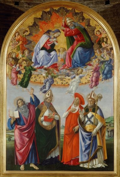 Incoronazione di Maria con quattro santi da Sandro Botticelli