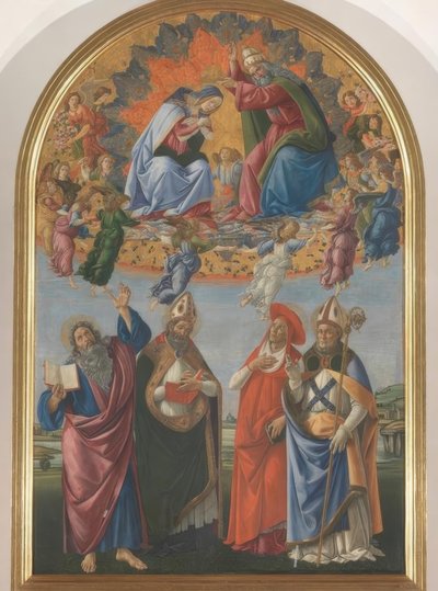 Incoronazione di Maria con quattro santi da Sandro Botticelli