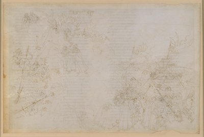 La Divina Commedia, Inferno XXI. Virgilio e Dante nell’ottavo cerchio dell’Inferno (Malebolge), 5ª bolgia: punizione dei corrotti nelle cariche pubbliche; la scorta dei diavoli da Sandro Botticelli
