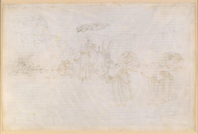 La Divina Commedia, Purgatorio XV. Ascesa al terzo cerchio del Purgatorio: l’angelo davanti alla scalinata; le visioni di Dante sulla mitezza da Sandro Botticelli