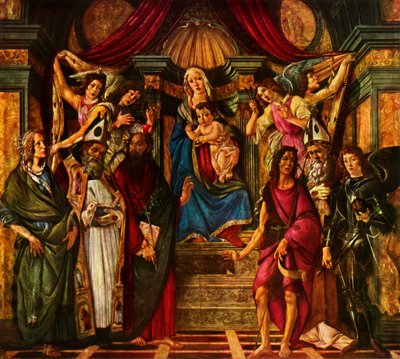 Madonna in trono con sei santi da Sandro Botticelli