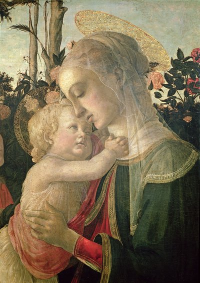 Madonna col Bambino e San Giovanni Battista, (dettaglio della Madonna col Bambino) da Sandro Botticelli