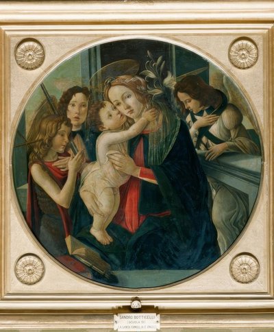 Maria con bambino, il giovane Giovanni e due angeli da Sandro Botticelli