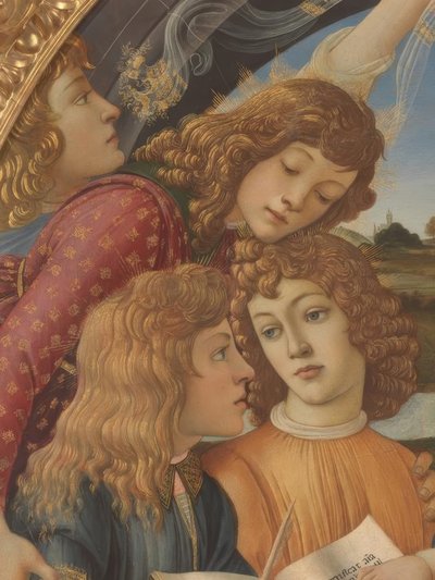 Maria con bambino e cinque angeli da Sandro Botticelli