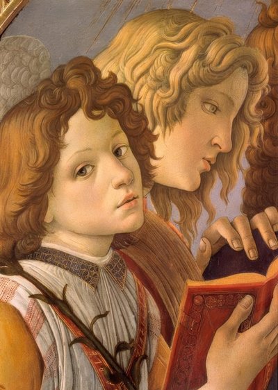 Maria con il bambino e sei angeli da Sandro Botticelli