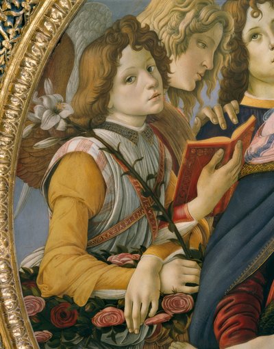 Maria con il bambino e sei angeli da Sandro Botticelli