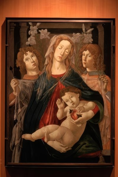Maria con il bambino e due angeli da Sandro Botticelli