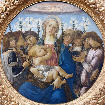 Maria con il bambino e gli angeli che cantano da Sandro Botticelli
