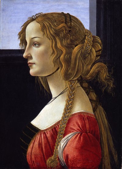 Ritratto di profilo di una giovane donna Simonetta Vespucci, ca 1476 da Sandro Botticelli