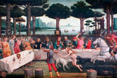 Il Banchetto nella Foresta di Pini, 1482-1483 da Sandro Botticelli