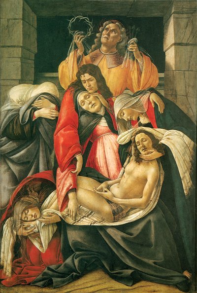 Il lamento su Cristo morto da Sandro Botticelli