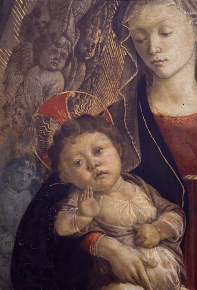 Madonna col Bambino in Gloria, dettaglio del Bambino (dettaglio) da Sandro Botticelli