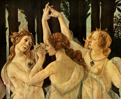 Le Tre Grazie, (dettaglio) dalla Primavera, c1478, 1937 da Sandro Botticelli