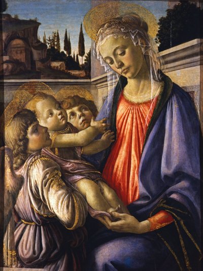 La Vergine e il Bambino con due angeli, ca 1470 da Sandro Botticelli