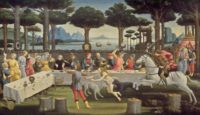 The story of Nastagio degli Onesti, panel 3 da Sandro Botticelli