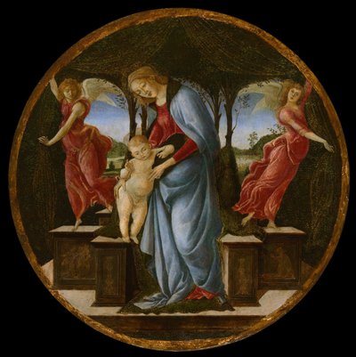 Vergine e Bambino con due angeli, 1485-95 da Sandro Botticelli