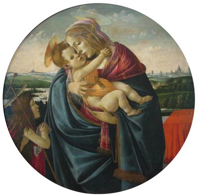 Vergine con Bambino e San Giovanni Battista da Sandro Botticelli and workshop