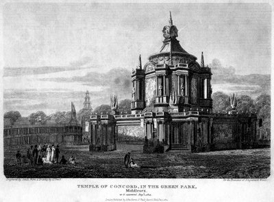 Tempio della Concordia, Green Park, Westminster, Londra da Sands
