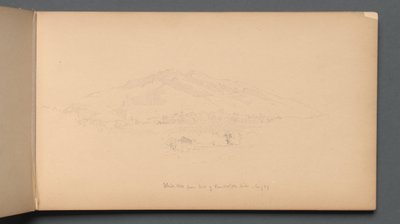 Taccuino, pagina 12: "Montagne Bianche dal piede di Randolph Hill" da Sanford Robinson Gifford