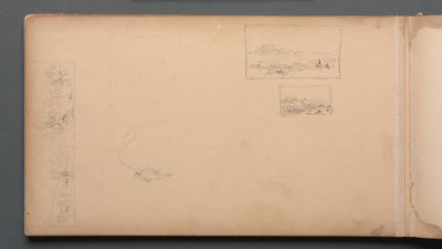 Taccuino, pagina 37: Vignette del paesaggio del Maine, 1859 da Sanford Robinson Gifford
